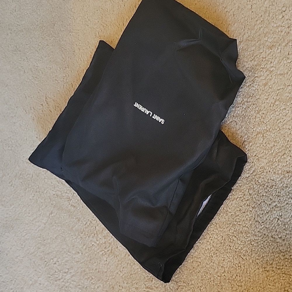 🛑SAINT LAURENT Raso Iridiscent Nero Boots - Picture 10 of 10